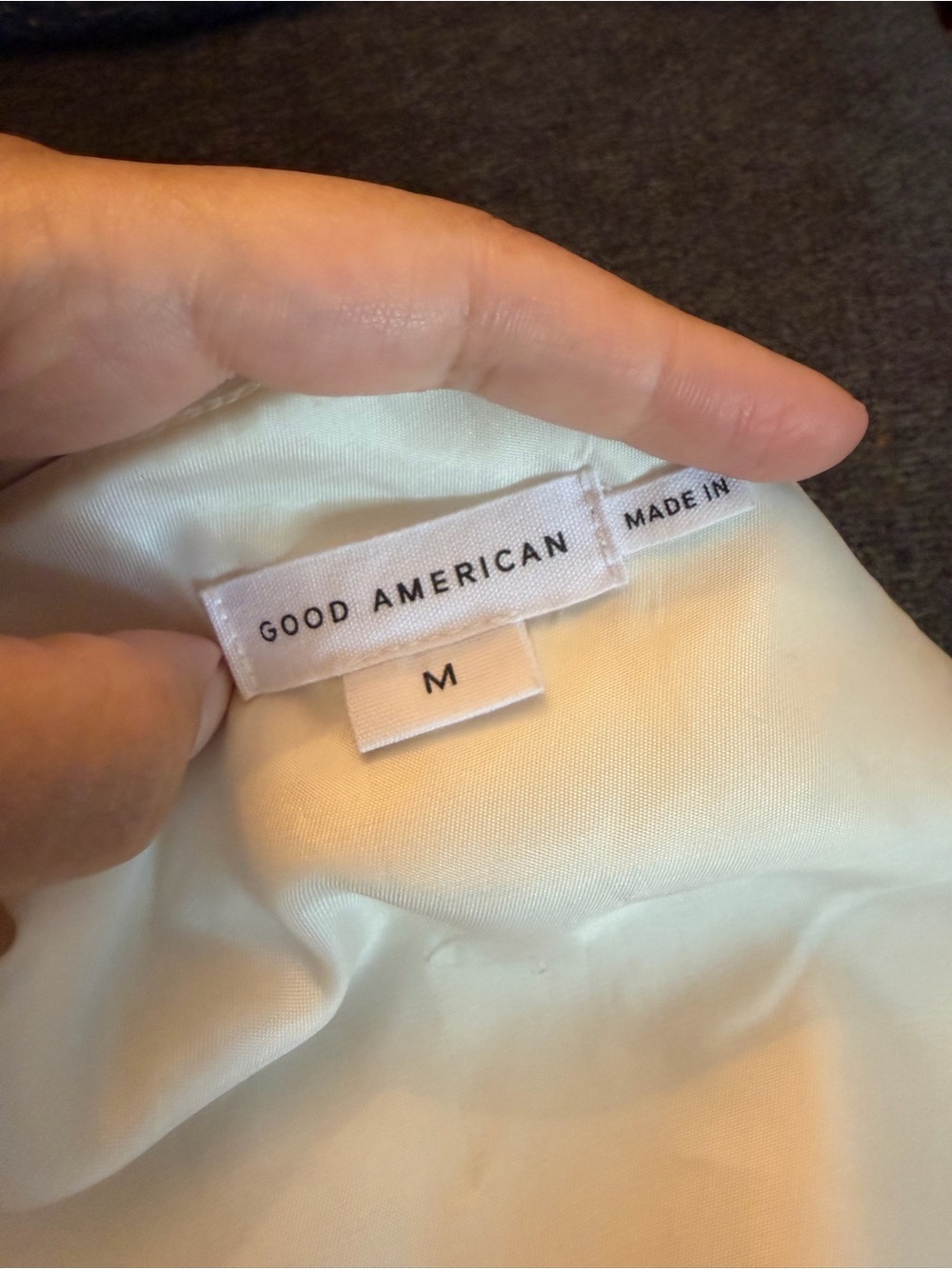 Good American sz M Sleeveless White Button-Front Structured Suit Top - Picture 6 of 8
